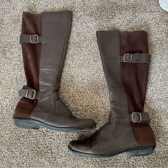 Dansko Odessa Brown Leather Knee High Boots - sz 40 - Picture 1 of 9